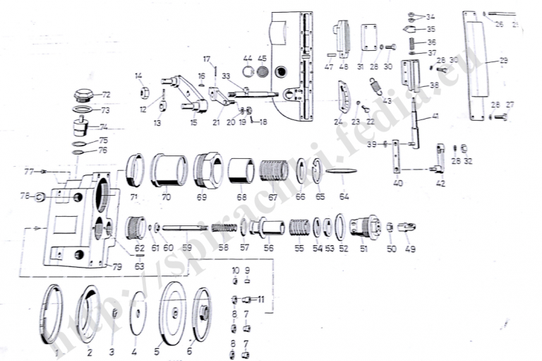 Съставни части на реле вентил за КЕ2